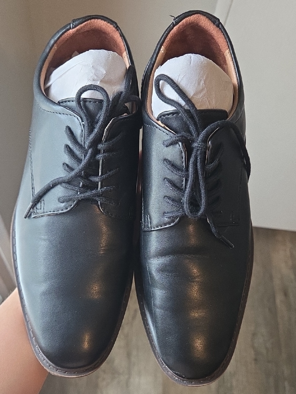 Elegant Black Leather Men's Oxfords